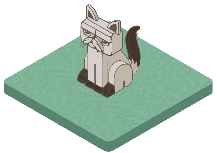 Custom Persian cat IsoPet figurine