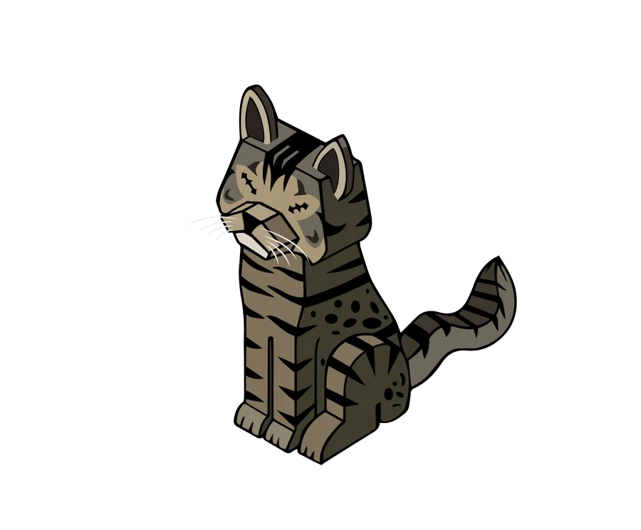 Custom tabby cat IsoPet figurine