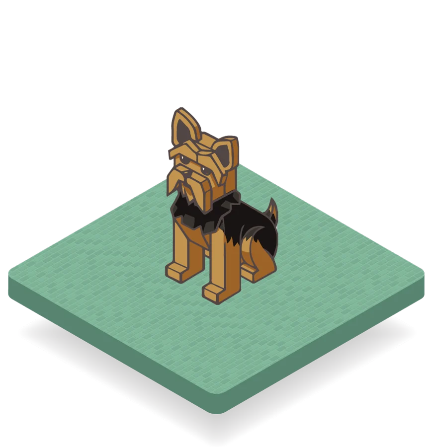 Custom terrier IsoPet figurine